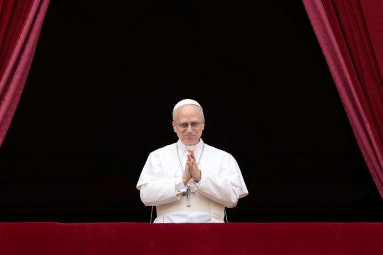 ‘Never again war!’ Pope Leo calls for peace in Ukraine and Gaza in first Vatican address since his election